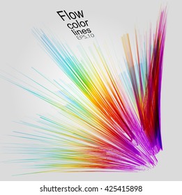Moving colorful lines of abstract background