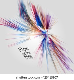 Moving colorful lines of abstract background