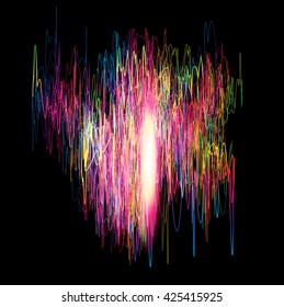 Moving colorful lines of abstract background