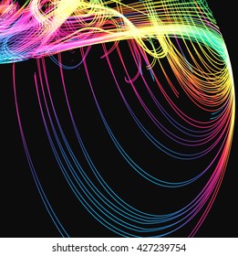 Bewegende bunte Linien abstrakten Hintergrund