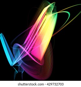 Trasladando líneas coloridas de fondo abstracto