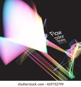 Moving colorful lines of abstract background