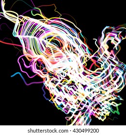 Bewegende bunte Linien abstrakten Hintergrund