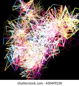 Trasladando líneas coloridas de fondo abstracto
