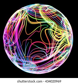 Moving colorful lines of abstract background