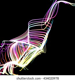 Movendo linhas coloridas do plano de fundo abstrato