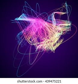 Líneas coloridas y en movimiento de fondo abstracto