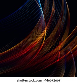Moving colorful lines of abstract background