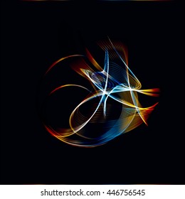 Moving colorful lines of abstract background