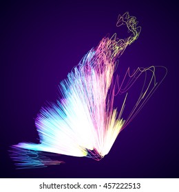 Moving colorful lines of abstract background