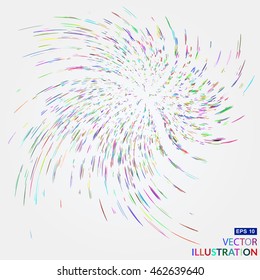 Moving colorful lines of abstract background