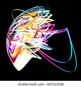 Bewegende bunte Linien abstrakten Hintergrund