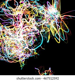 Moving colorful lines of abstract background