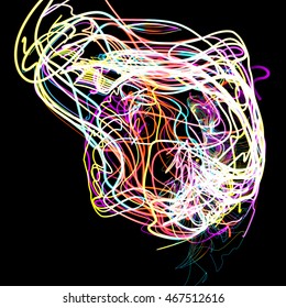 Moving colorful lines of abstract background