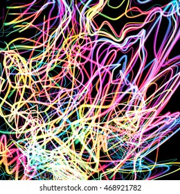 Moving colorful lines of abstract background