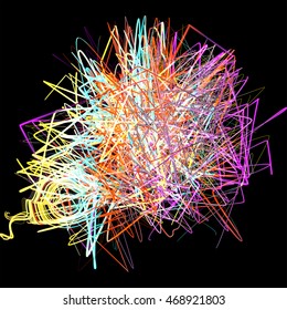 Moving colorful lines of abstract background
