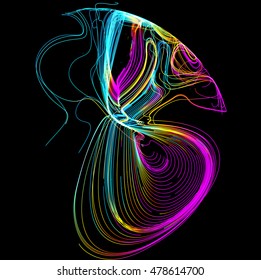 Trasladando líneas coloridas de fondo abstracto
