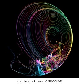 Moving colorful lines of abstract background