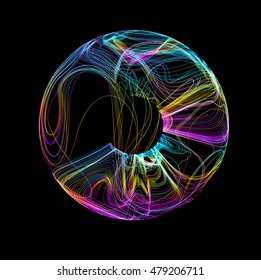 Moving colorful lines of abstract background