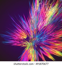 Moving colorful lines of abstract background