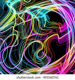 Moving colorful lines of abstract background