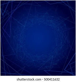 Moving colorful lines of abstract background. Perspective illustration. Infinite space.