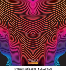 Moving colorful lines of abstract background for design