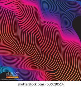 Moving colorful lines of abstract background for design