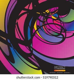 Moving colorful lines of abstract background for design