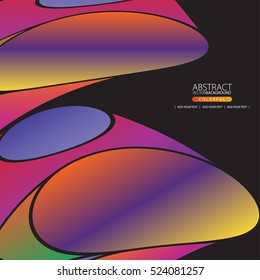 Moving colorful lines of abstract background for design