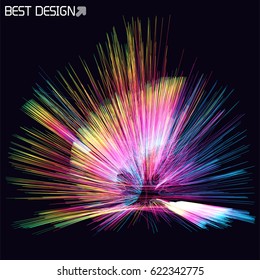Moving colorful lines of abstract background. Applicable for Covers, Placards, Posters, Flyers and Banner Designs. Vector illustration.