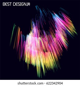 Moving colorful lines of abstract background. Applicable for Covers, Placards, Posters, Flyers and Banner Designs. Vector illustration.