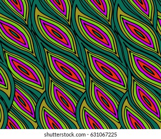 Moving colorful lines of abstract background, seamless
