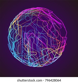 Moving colorful lines of abstract background 