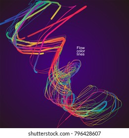Bewegende bunte Linien abstrakten Hintergrund