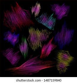 Moving colorful lines of abstract backround.
Pen effect. Vector