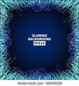 Moving Colorful Lines. Glowing Abstract Background