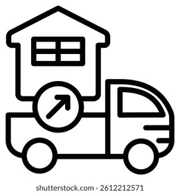 Moving Company icon line vector illustration