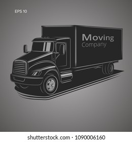 Moving company truck vector illustration. Delivery truck vector