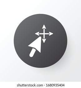 Moving cursor icon symbol. Premium quality isolated enlarge element in trendy style.