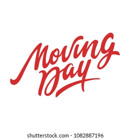 Moving Day lettering. Vector design for prints, cards, blog posts, etc.