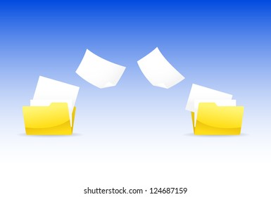 Moving documents between folders - illustration