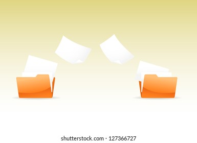 Mover documentos entre carpetas - ilustración