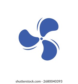 Logotipo del ventilador de Ilustración vectorial del icono del ventilador móvil