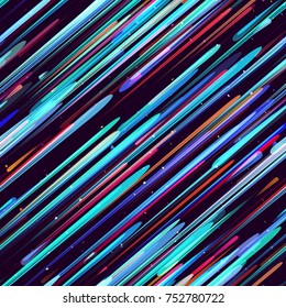 Neon Light Particles Shooting Stars Meteorites Stock Vector (Royalty ...