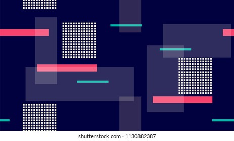 Moving Fast Street Lights, Speed Lines, Neon IT, Hi Tech Vector Background. Internet Technology Geometric Polygon Pattern Design. Night Life, Racing Car Lights, Neon IT Futuristic Hi Tech Background