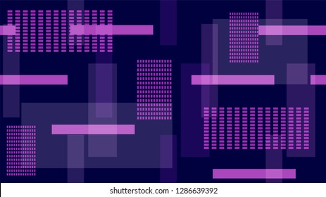 Moving Fast Street Lights, Speed Lines, Neon IT, Hi Tech Vector Background. Internet Technology Communication Banner Template. Night Lights, Moving Car Lights, Space, Neon IT Hi Tech Background.