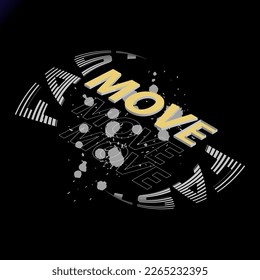 moving faster slogan text vector design