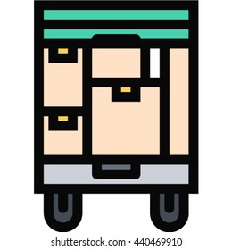 moving Filled Outline Icon