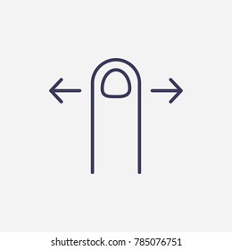 Moving the finger right and left icon illustration isolated vector sign symbol